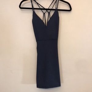 Sparkly navy blue dress